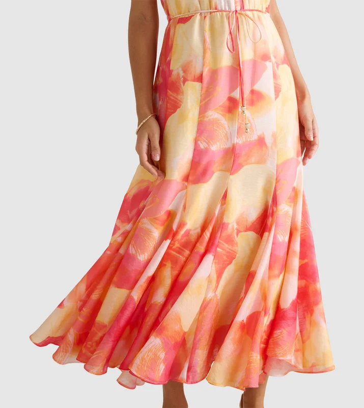 forever new  CASEY Halterneck Godet Midi Dress for Women | Best Price UAE